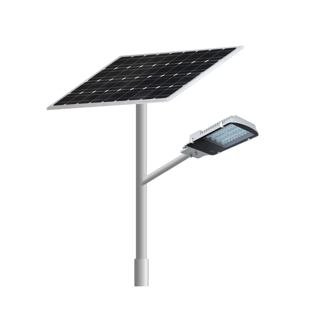 Stâlp fotovoltaic OFF-Grid 6.0m – 50W LED | 185Wp | controller MPPT 15A IP67 și lampă LED 50W dimabilă. Gama nouă Starbay!