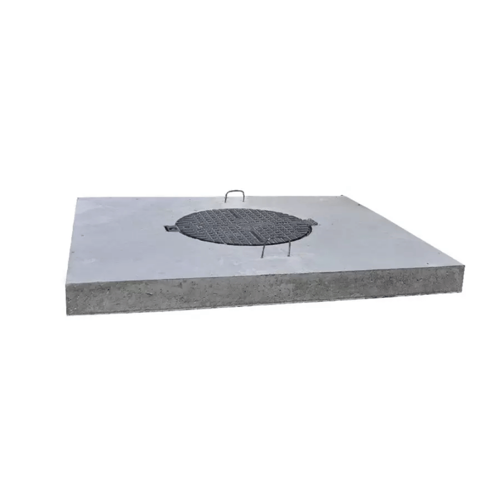 Capac Cămin din Beton 440 × 240 × 15 cm cu Ramă din Fontă B125