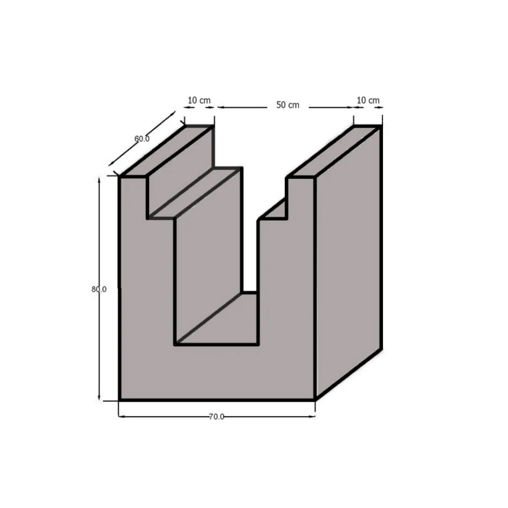 Rigolă Armată din Beton 60 × 70 × 80 cm Rigolă Armată din Beton 60 × 70 × 80 cm