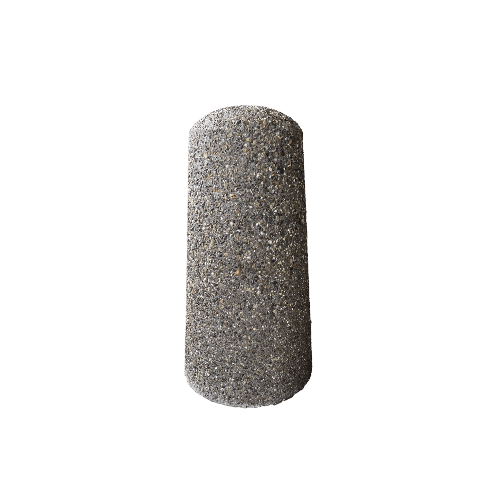 Bolard conic din beton cu aspect de piatră naturală – Ø44 × 77 cm