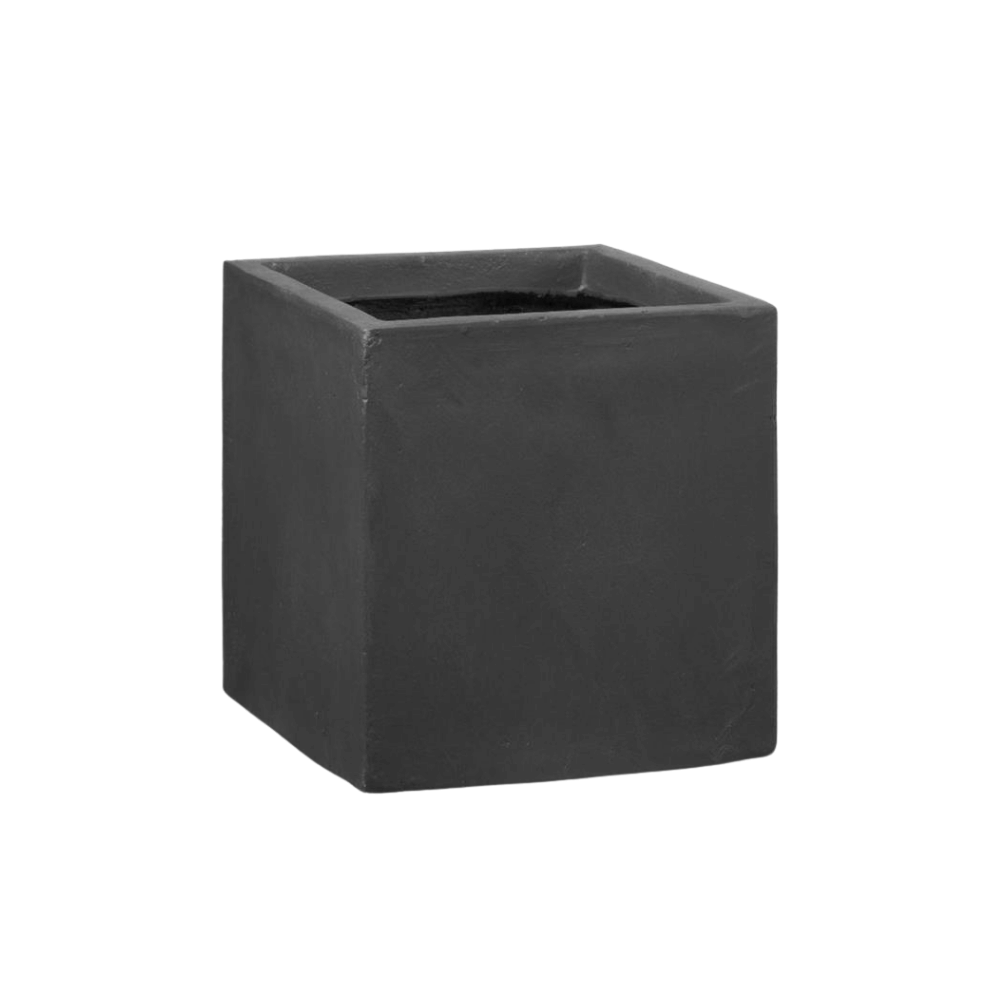 Ghiveci Ecolite Antracit 40 × 40 × 40 cm – Aspect Beton