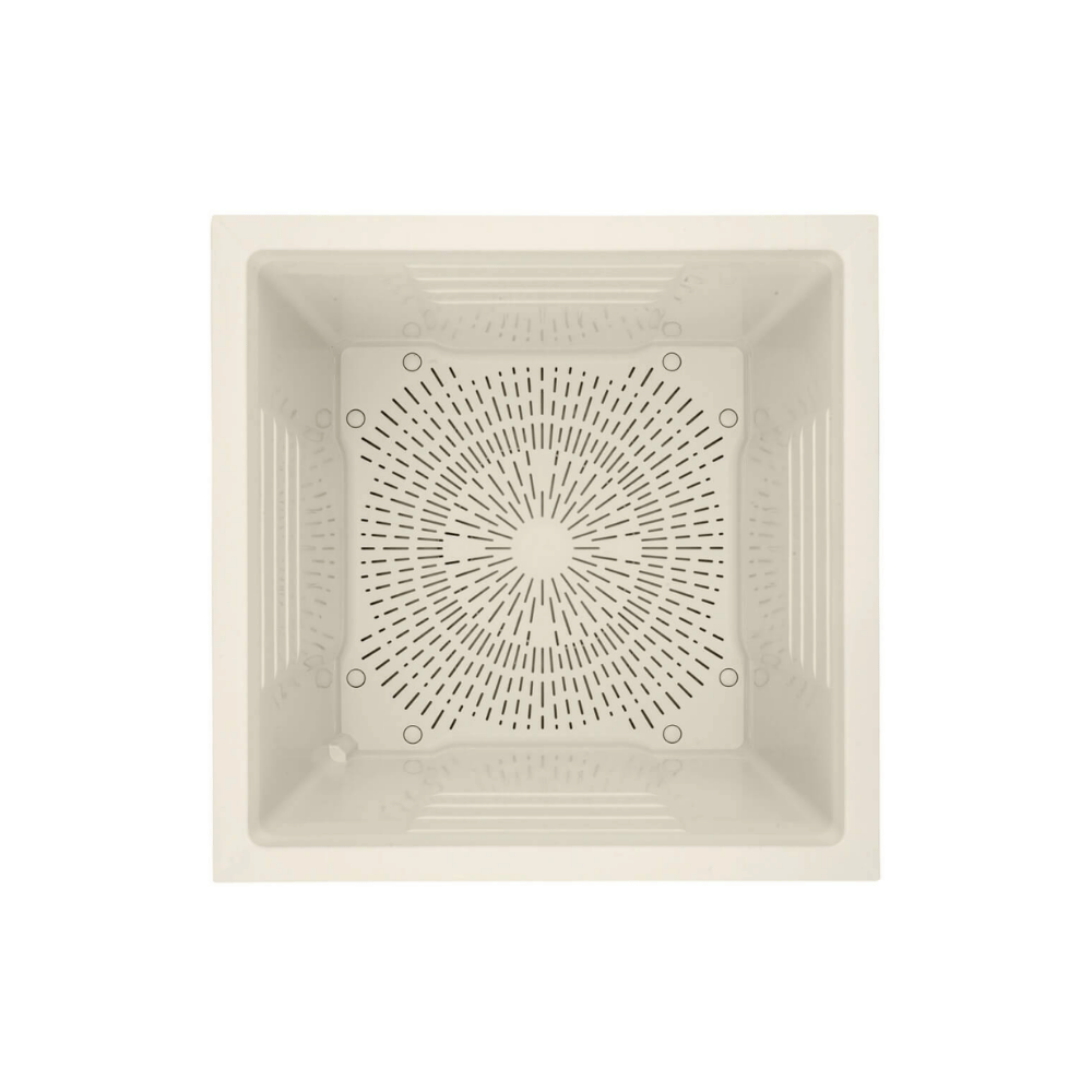 Ghiveci Pătrat Antracit din Polimer cu Roți 49 × 49 × 49 cm – 75 L