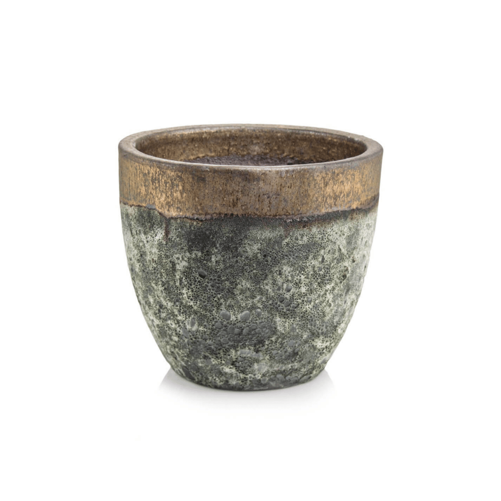 Ghiveci Ceramic Auriu Lucios Ø56 cm × H48 cm