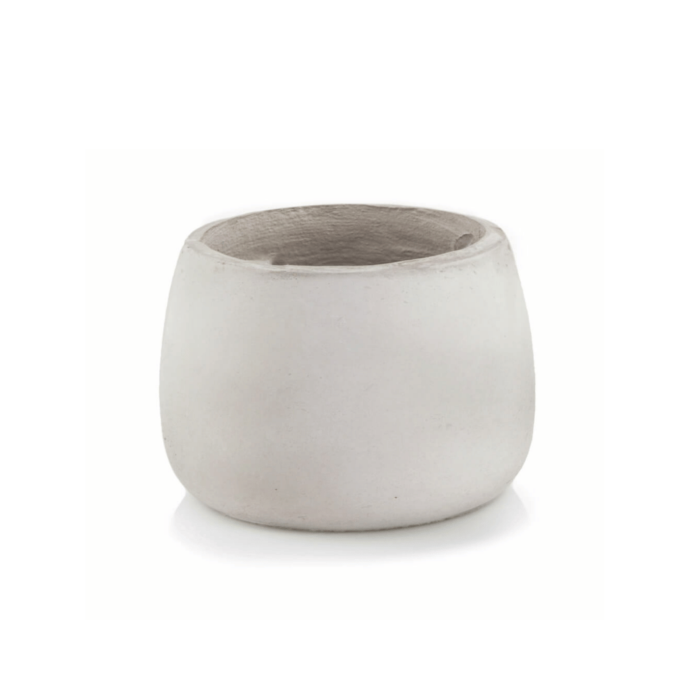 Ghiveci Rotund Bej din Fibră Ceramică Ø47 cm × H31 cm – Aspect Beton