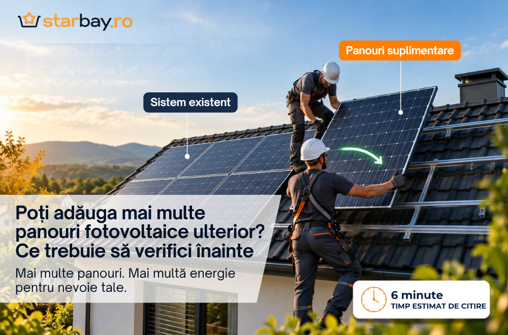 Extindere sistem fotovoltaic: află dacă poți adăuga mai multe panouri și ce trebuie verificat la invertor, MPPT, stringuri și racordare.