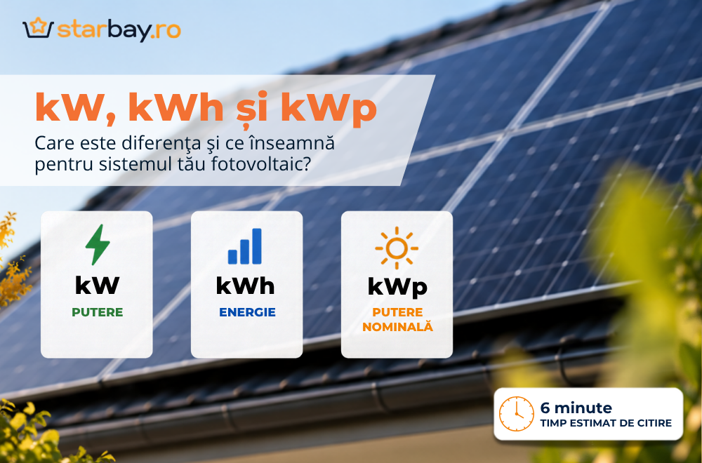 Diferența dintre kW kWh și kWp pentru un sistem fotovoltaic